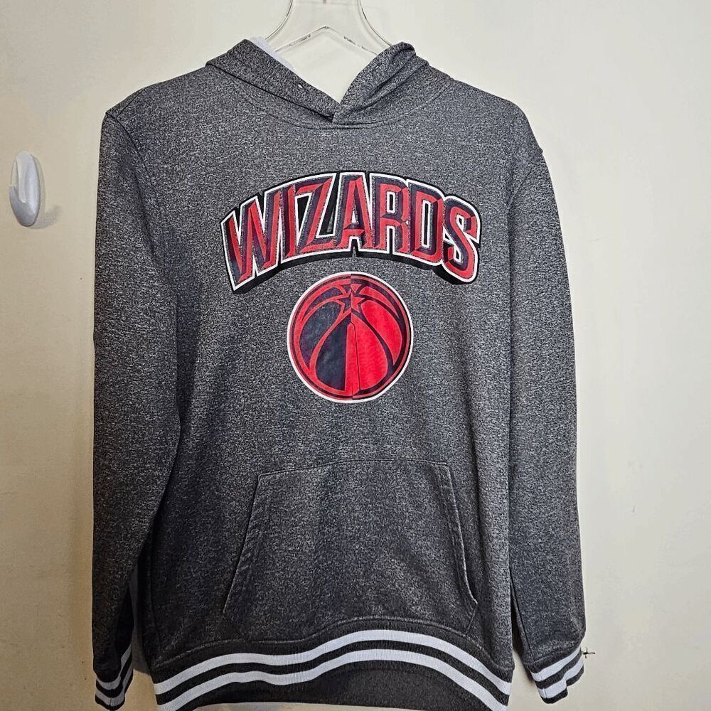 NBA UNK Washington Wizards Hooded Sweatshirt Hoodie  Men's Gray/Red Size Small